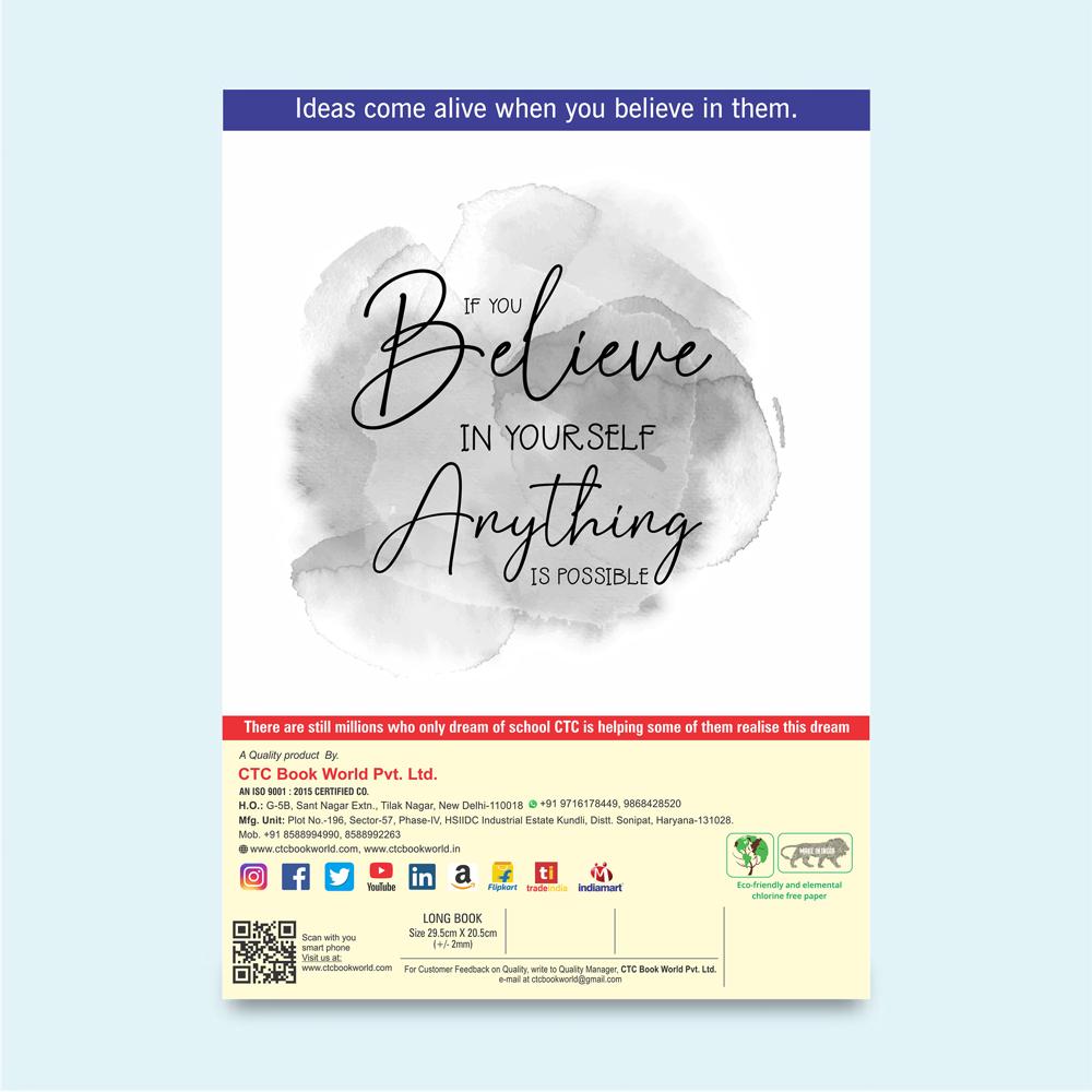 Authentic Series 160 Pages 5 Line Notebook - Jumbo Five Line Exercise Book for Handwriting Excellence & Advanced Cursive Mastery - High-Capacity Premium Practice Book by CTC BOOK WORLD PVT. LTD.