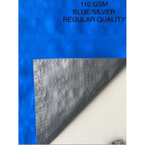 110 GSM Blue And Silver HDPE Tarpaulin
