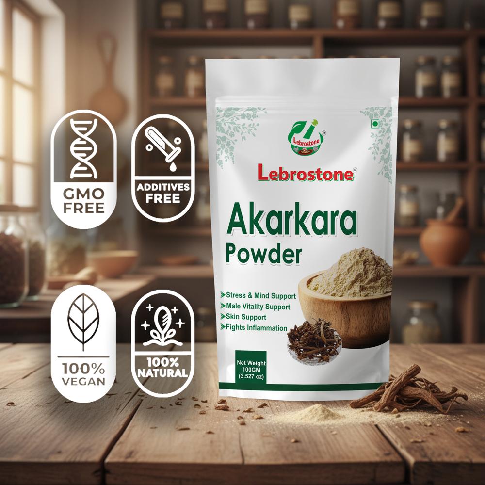 Lebrostone Akarkara Powder | Supports Joint Comfort, Digestion, Oral Care & Detox|100g