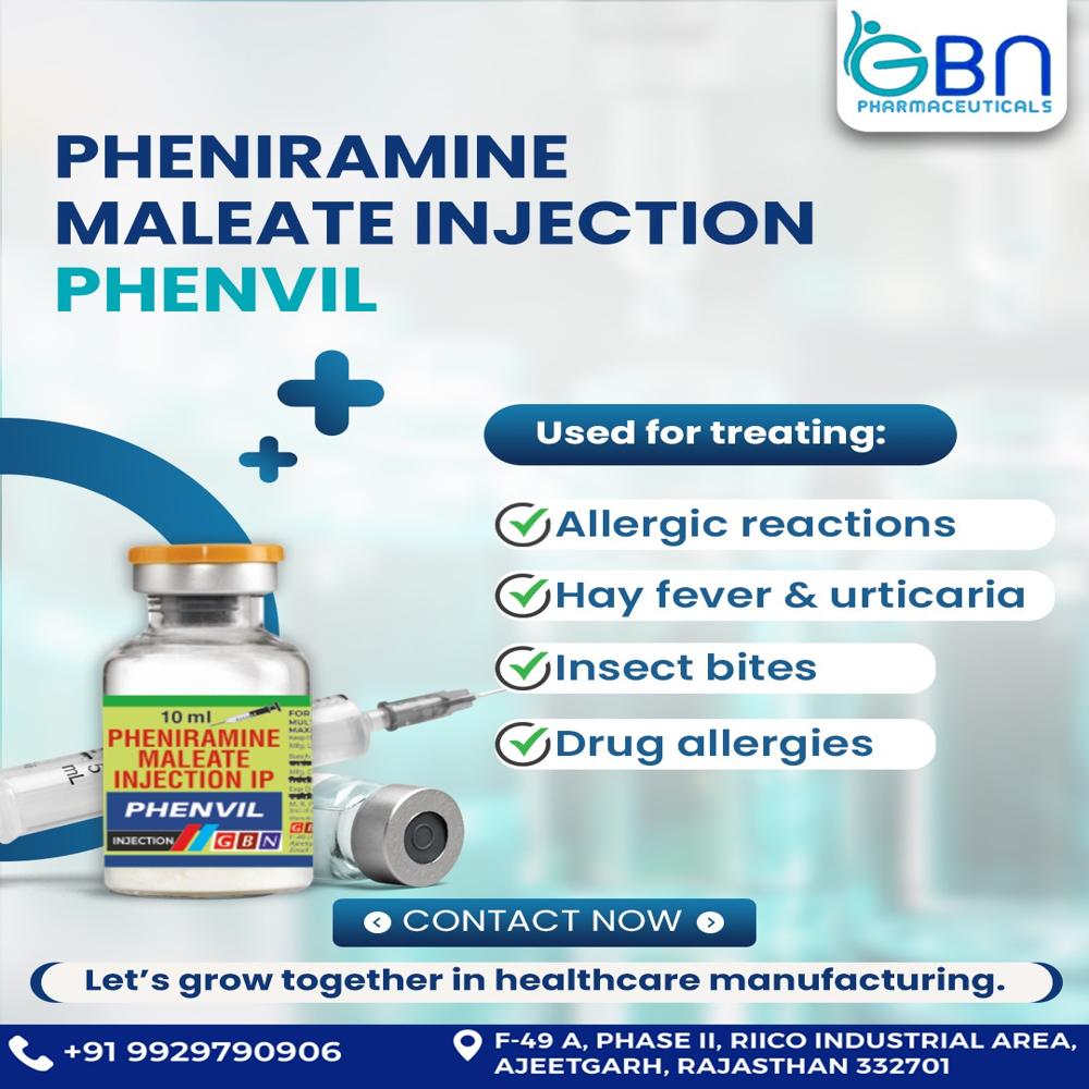 10ml Pheniramine Maleate Injection IP