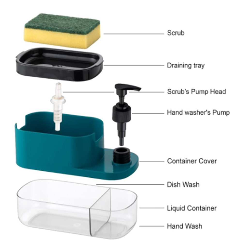 3 In 1 Soap Dispenser - Capacity: 02 Ltr