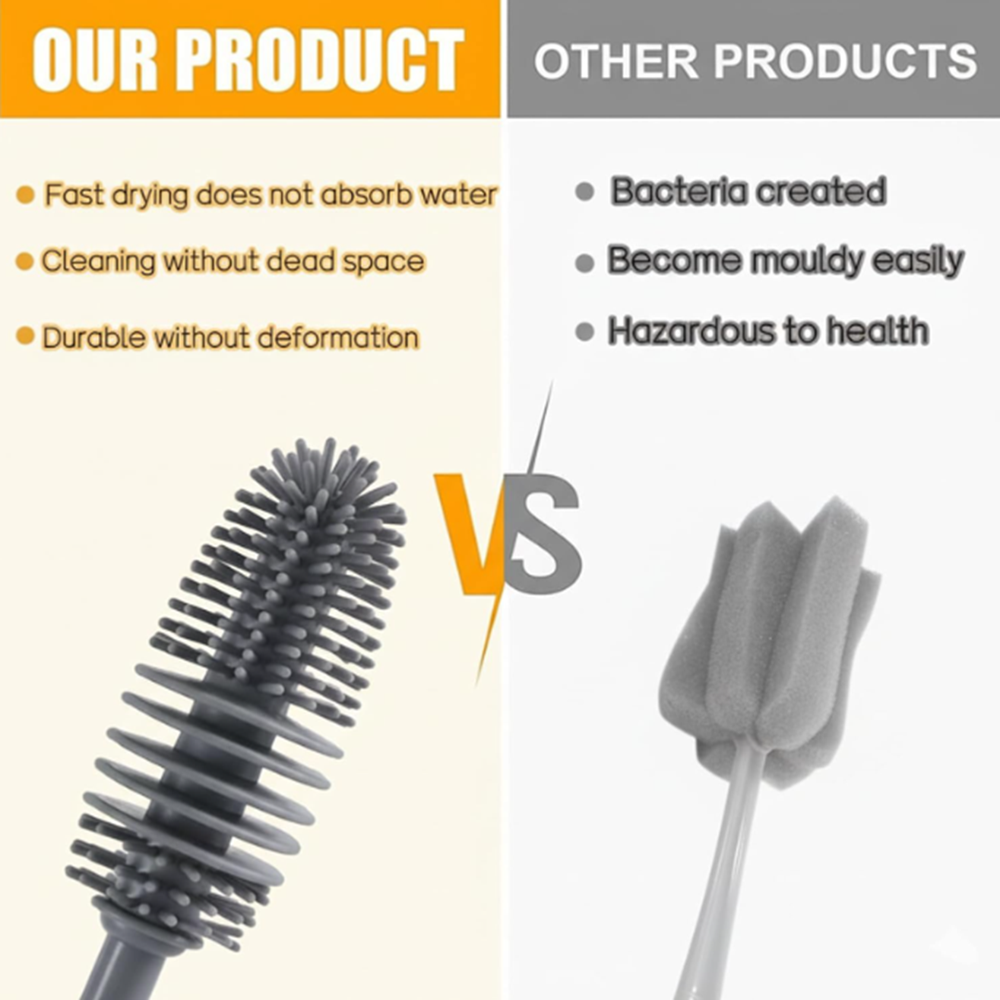 Silicone bottle brush