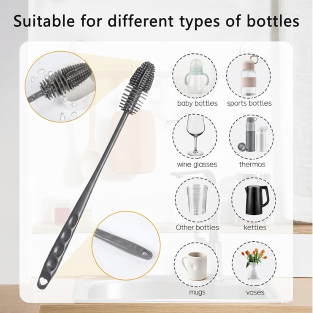 Silicone bottle brush