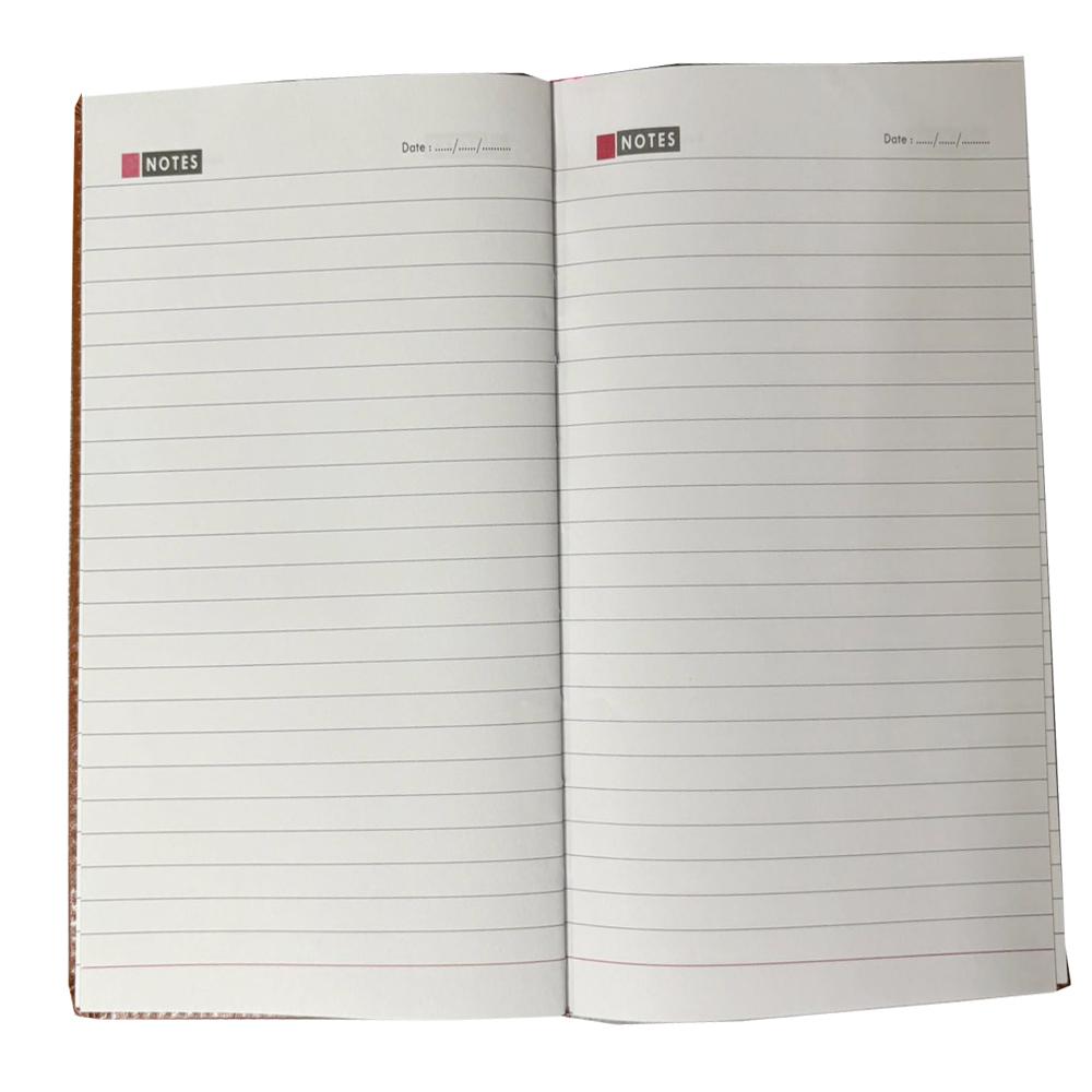 Excutive Notebook - Pu Leather Cover, A5 Size, Classic Brown, 160 Ruled Pages, Elastic Band Closure