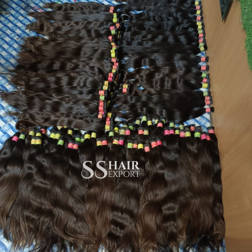 Bulk Human Hair Braiding Natural Weaving South Indian Temple Supplier