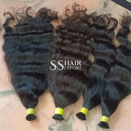 Bulk Hair Indian Remy Human Hair Natural Weaving Braids Export Quality