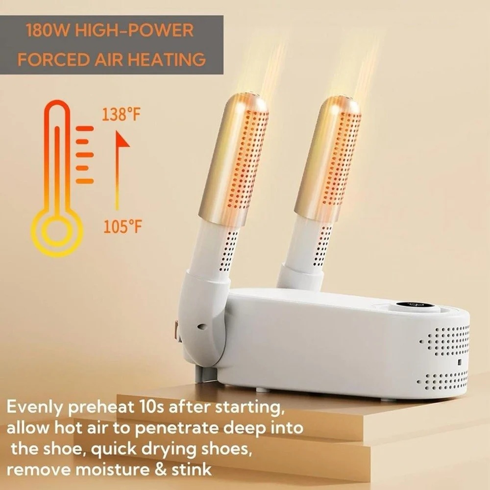 Electric Shoe Dryer Wet Shoes with 360 Heat Blower Electric Shoe Warmer Boot Dryer