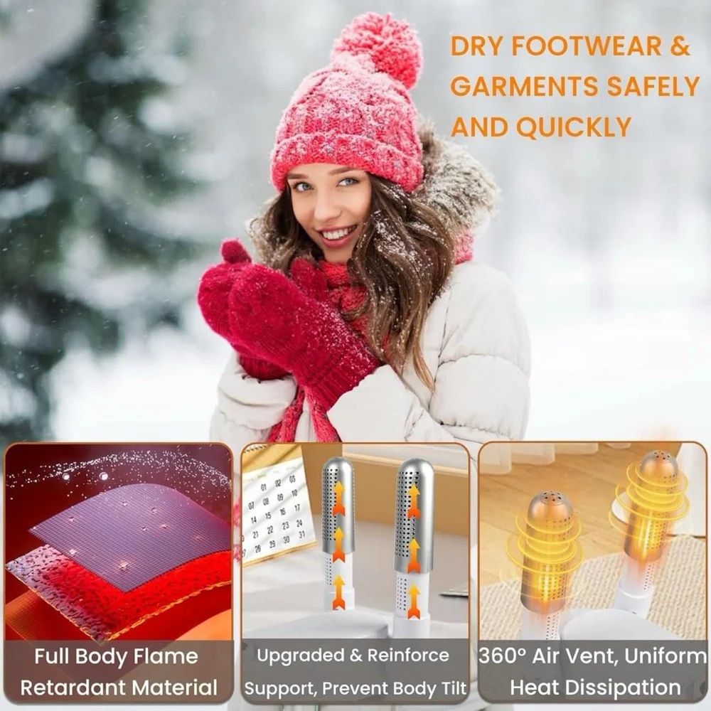 Electric Shoe Dryer Wet Shoes with 360 Heat Blower Electric Shoe Warmer Boot Dryer