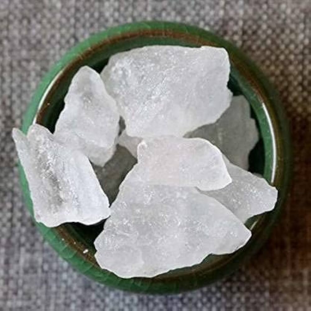 Alum Crystals - High Purity Solid Form | Acidic, Astringent, Antiseptic, Sweet Taste, Highly Soluble In Water, Perfect Finish