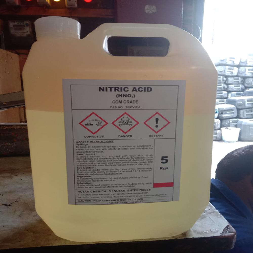 Nitric Acid - Industrial Grade, High Purity | Colorless, Strong Oxidizing Agent With Long Shelf Life And High Toxicity
