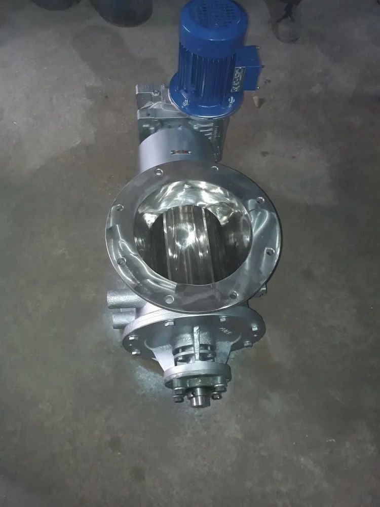 Offset Industrial Airlock Valve - Color: Blue