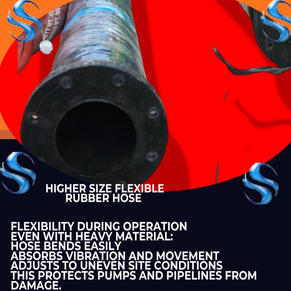Large Diameter Rubber Hose - Color: Black