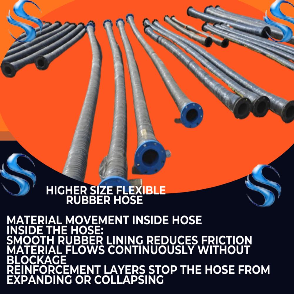 Large Diameter Rubber Hose - Color: Black