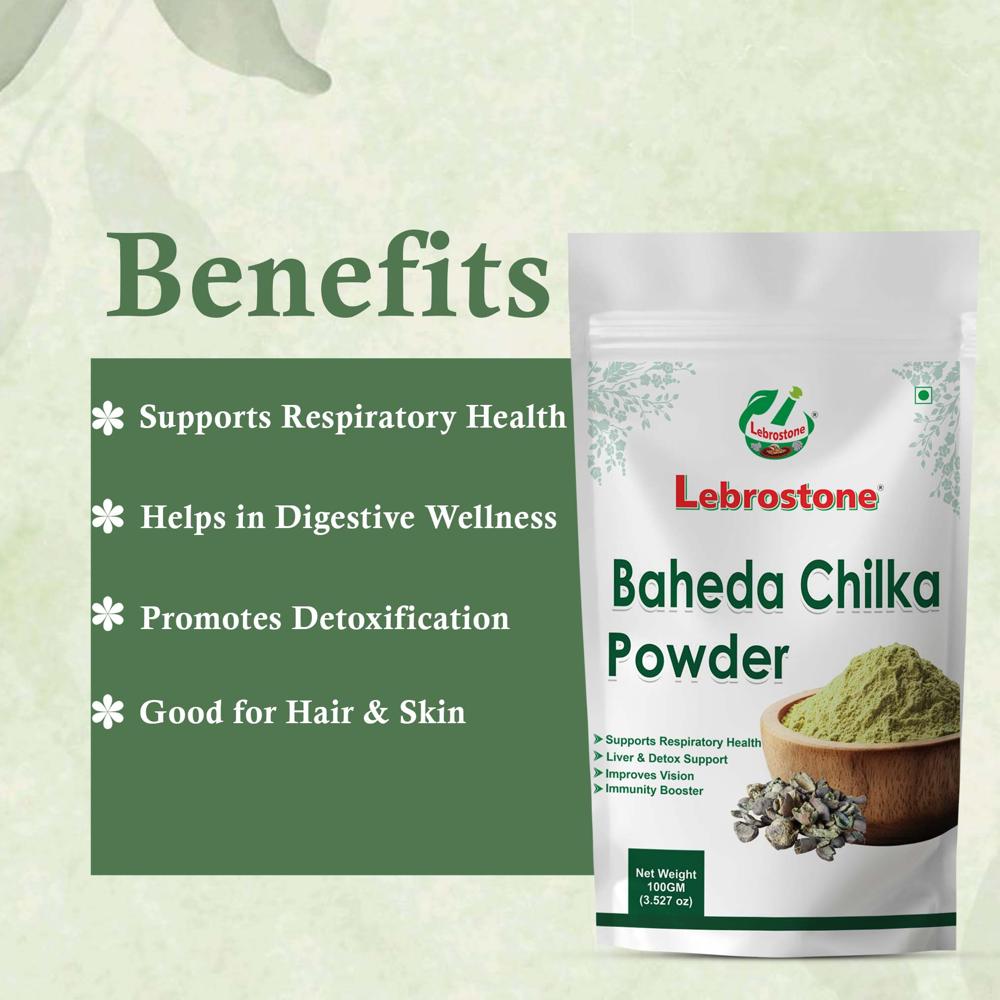 Lebrostone Baheda Chilka Powder (100 g) | Supports Respiratory Health & Digestive Wellness | Detox Support