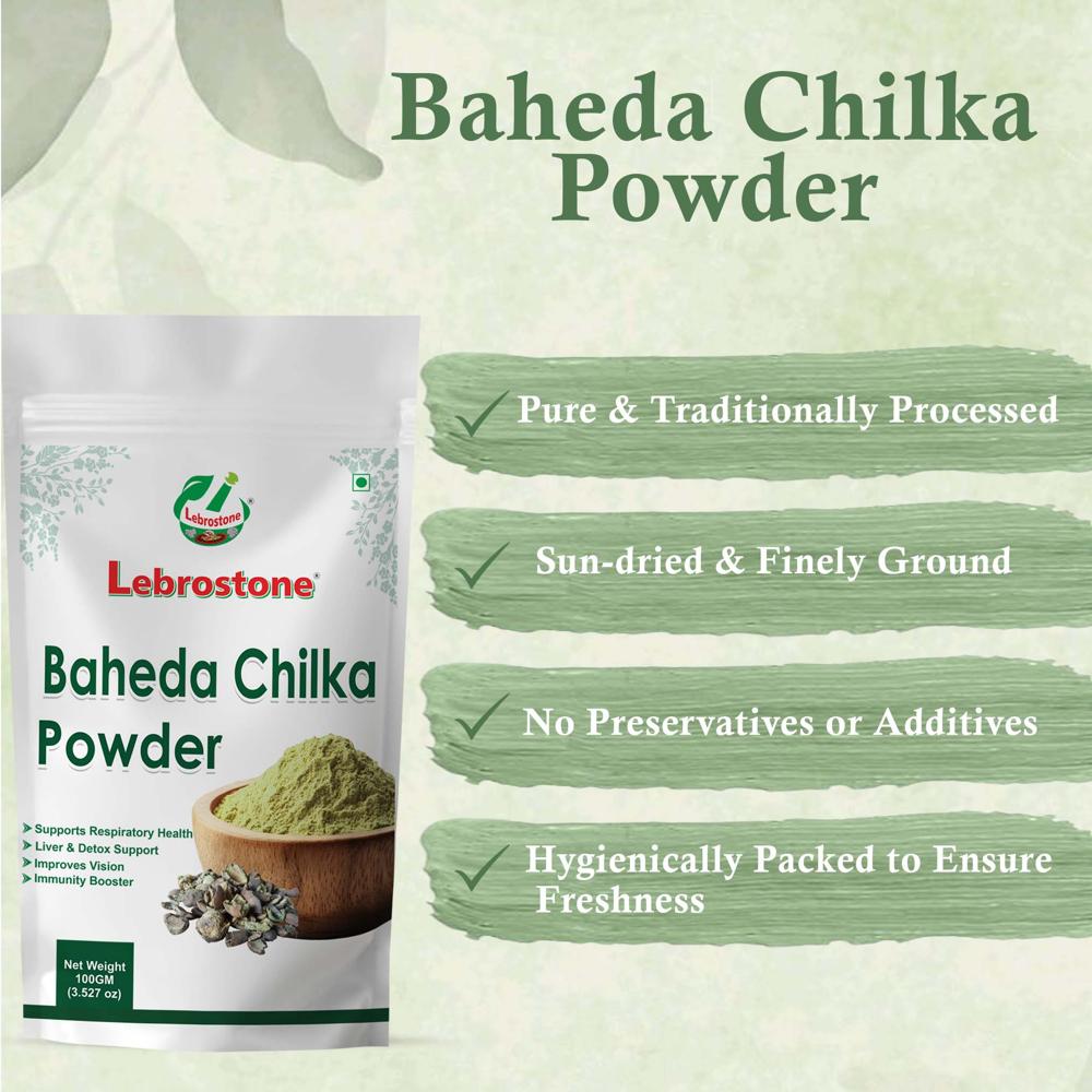 Lebrostone Baheda Chilka Powder (100 g) | Supports Respiratory Health & Digestive Wellness | Detox Support