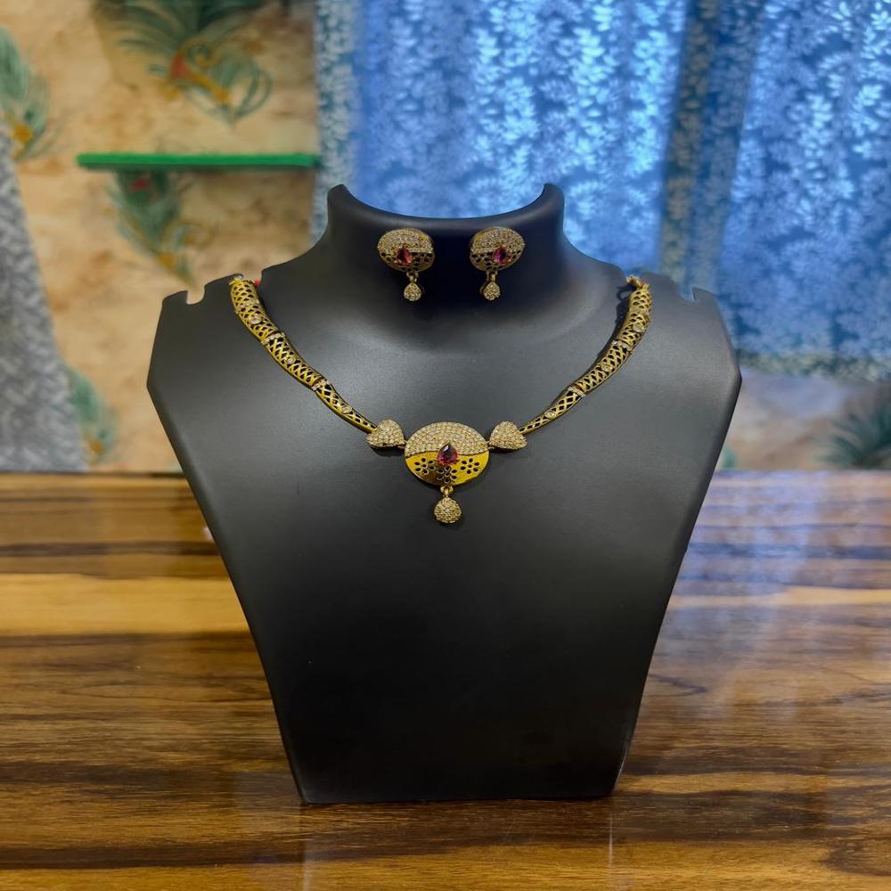 Crimson Teardrop Grace Necklace Set