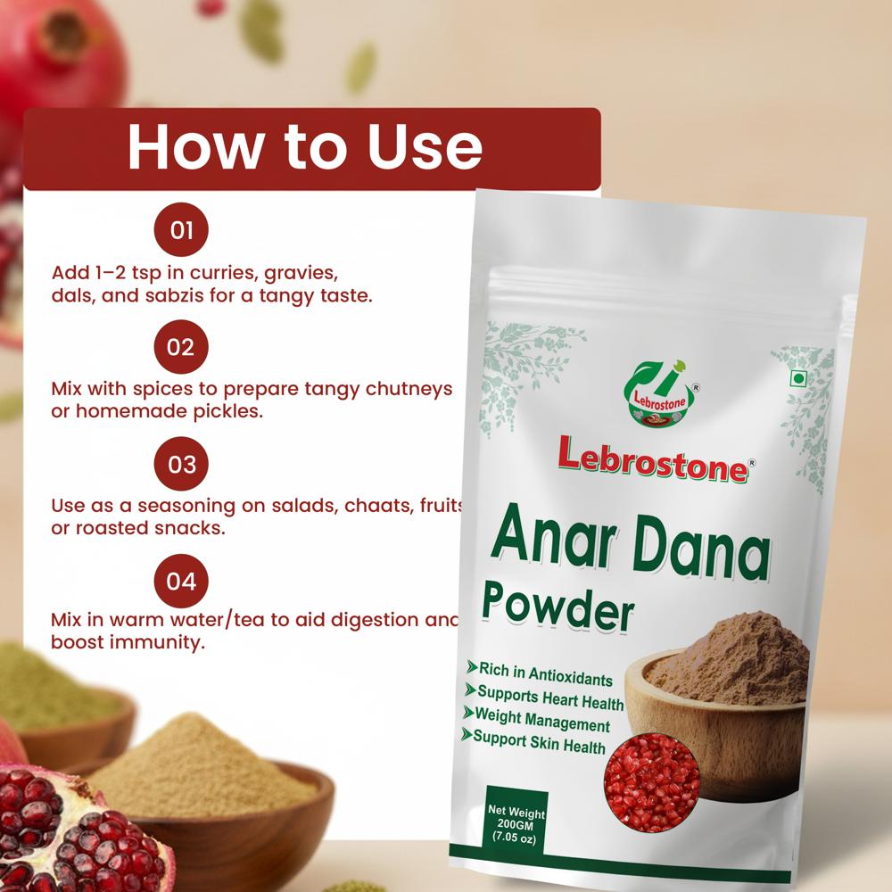 Lebrostone Anardana Powder  Natural Digestive Aid, Rich in Antioxidants & Vitamin C(200g)