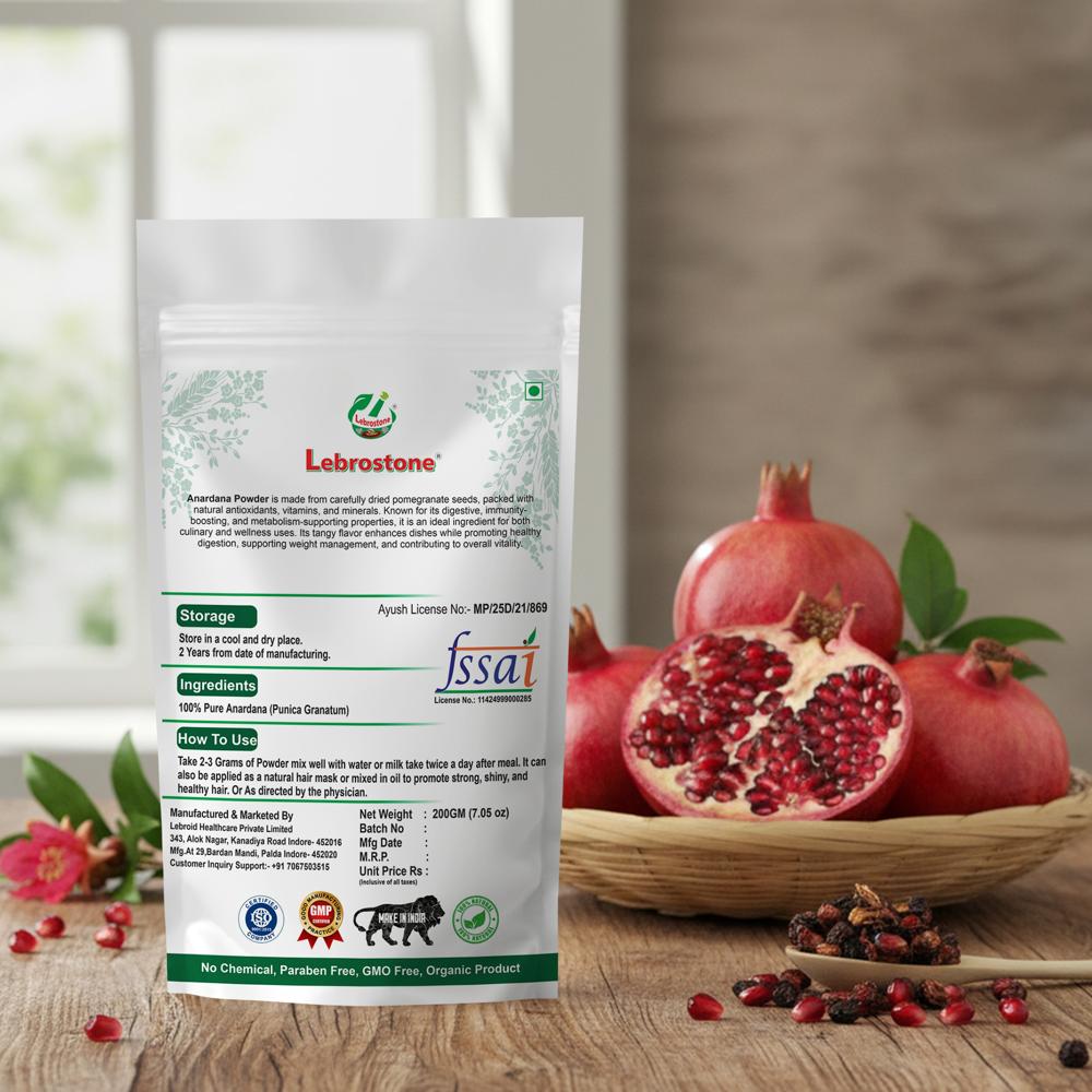 Lebrostone Anardana Powder  Natural Digestive Aid, Rich in Antioxidants & Vitamin C(200g)