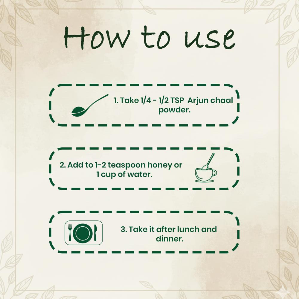 Lebrostone Arjun Chhal Powder | Heart Health, Blood Circulation, Liver & Digestive Support(100g)