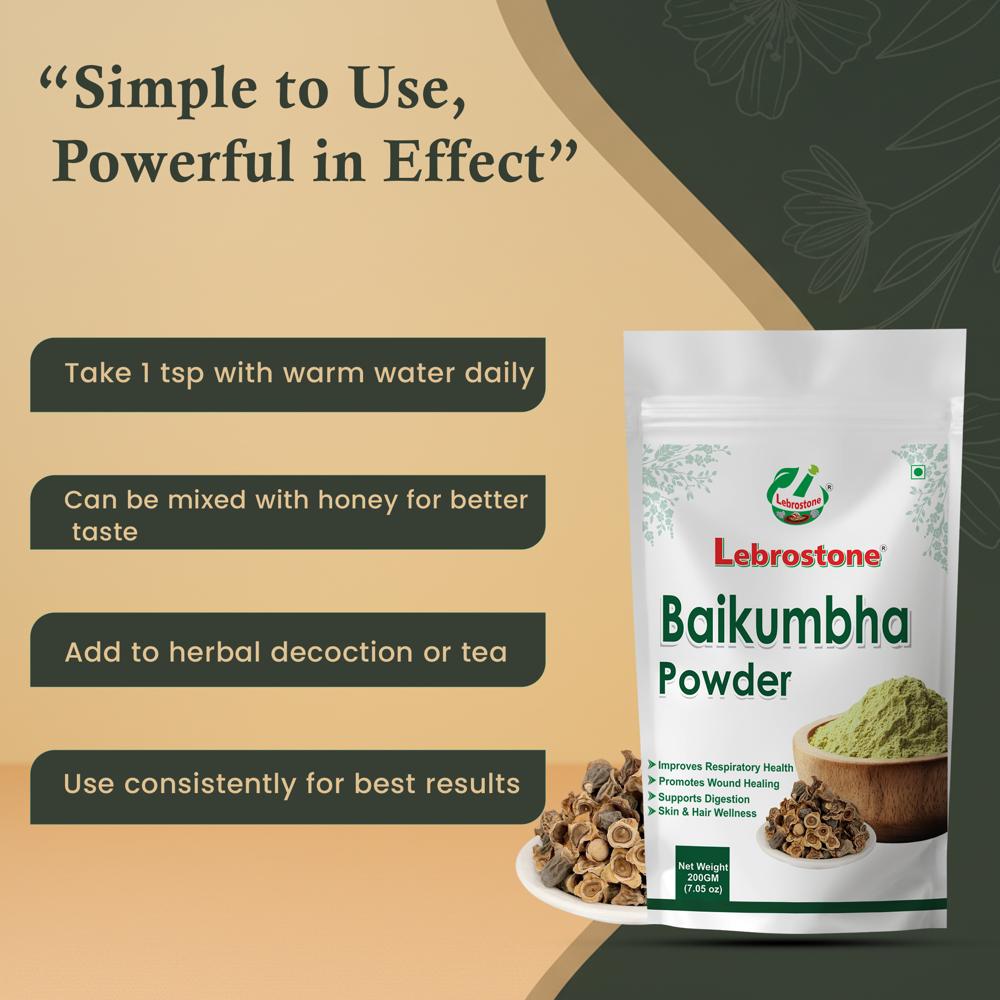Lebrostone Baikumbha Powder  Enhances Stamina & Vitality, Supports Liver & Blood Purification|200g