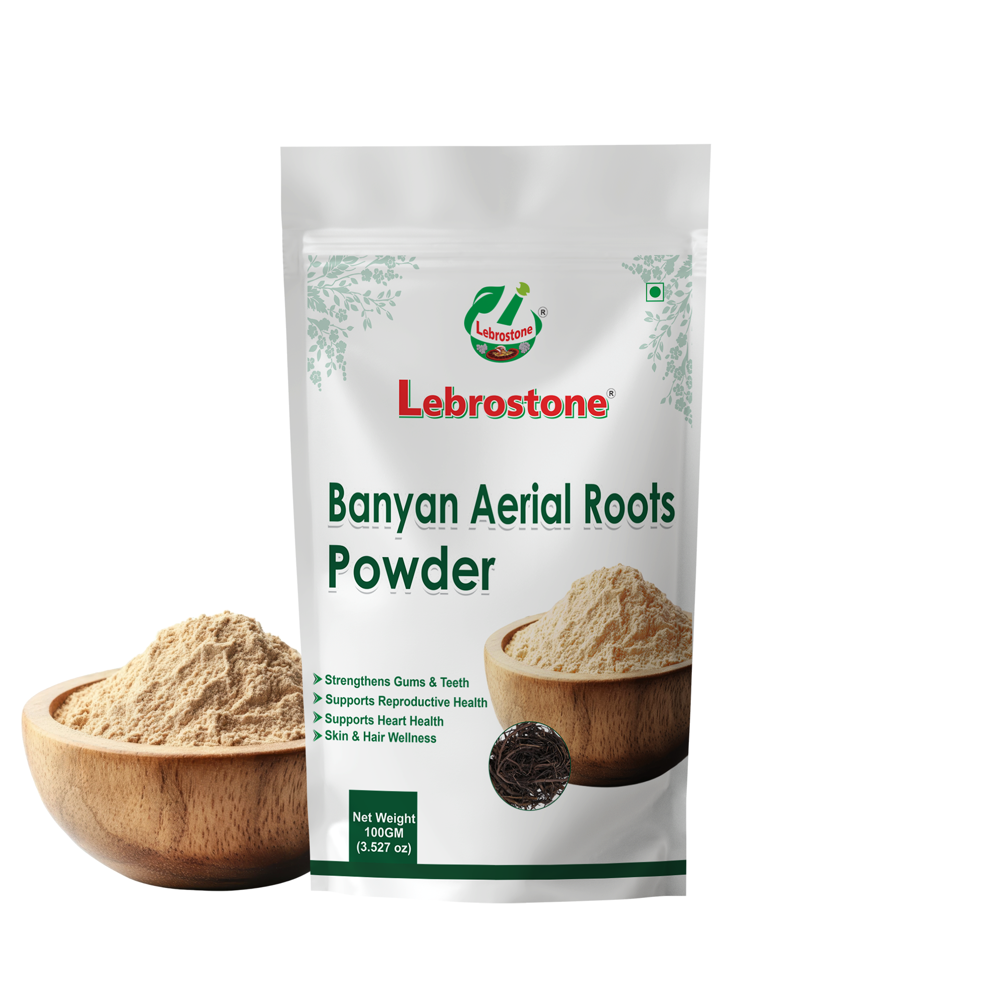 Lebrostone Banyan Aerial Roots Powder | Strength & Stamina Support | Ayurvedic Wellness Herb|100g
