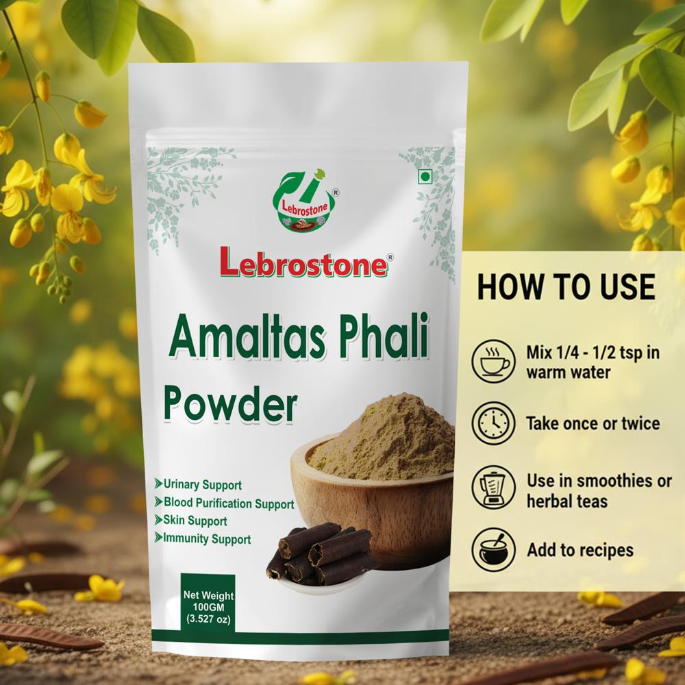 Lebrostone Amaltas Phali Powder | Urinary Support, Blood Purification, Skin & Immunity Care(100g)