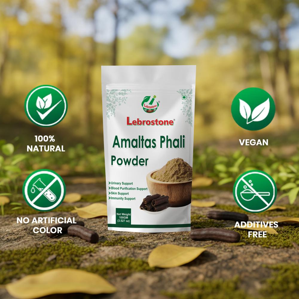 Lebrostone Amaltas Phali Powder | Urinary Support, Blood Purification, Skin & Immunity Care(100g)