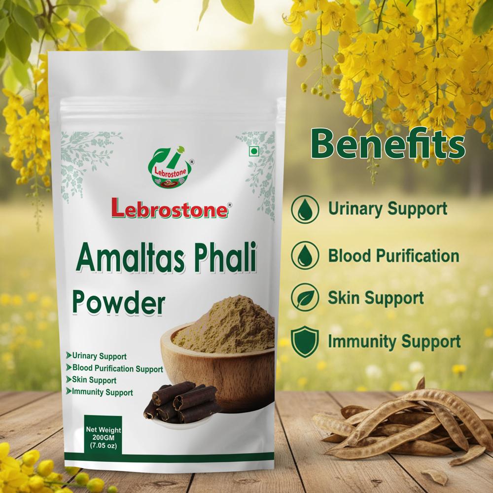 Lebrostone Amaltas Phali Powder | Urinary Support, Blood Purification, Skin & Immunity Care(200g)