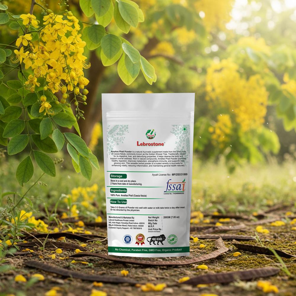 Lebrostone Amaltas Phali Powder | Urinary Support, Blood Purification, Skin & Immunity Care(200g)