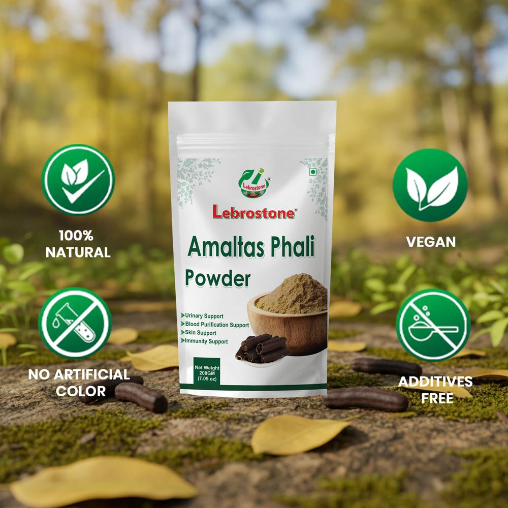 Lebrostone Amaltas Phali Powder | Urinary Support, Blood Purification, Skin & Immunity Care(200g)