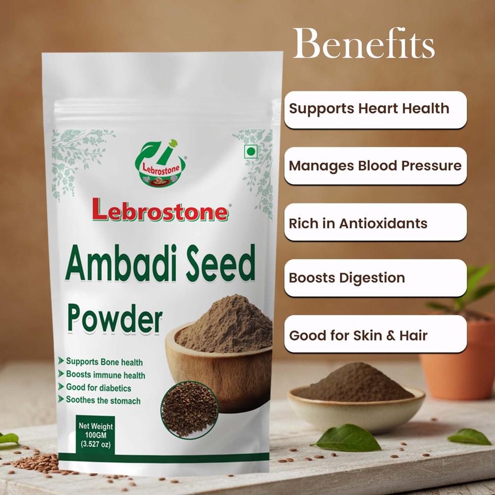 Lebrostone Ambadi Seed Powder | Supports Heart, Blood Pressure, Digestion & Skin Health(100g)