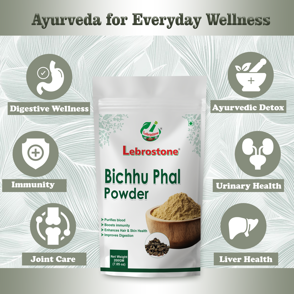 Lebrostone Bichhu Phal Powder  Digestive, Urinary & Liver Health with Immunity Support|200g