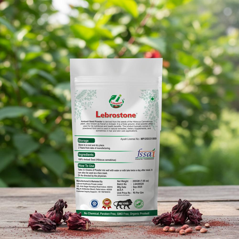 Lebrostone Ambadi Seed Powder | Supports Heart, Blood Pressure, Digestion & Skin Health(200g)