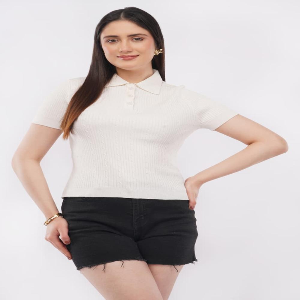 Black And White Cobination women Crop Top