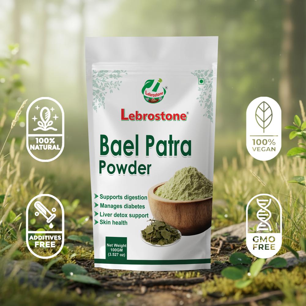 Lebrostone Pure Bael Patra Powder  | Ayurvedic Digestive, Detox & Wellness Support|100g