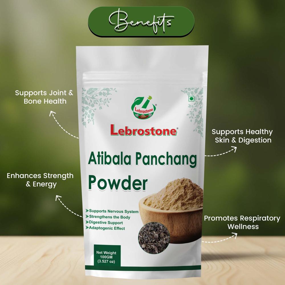 Lebrostone Atibala Panch Powder | Supports Joints, Bones, Skin, Digestion & Respiratory Health(100g)