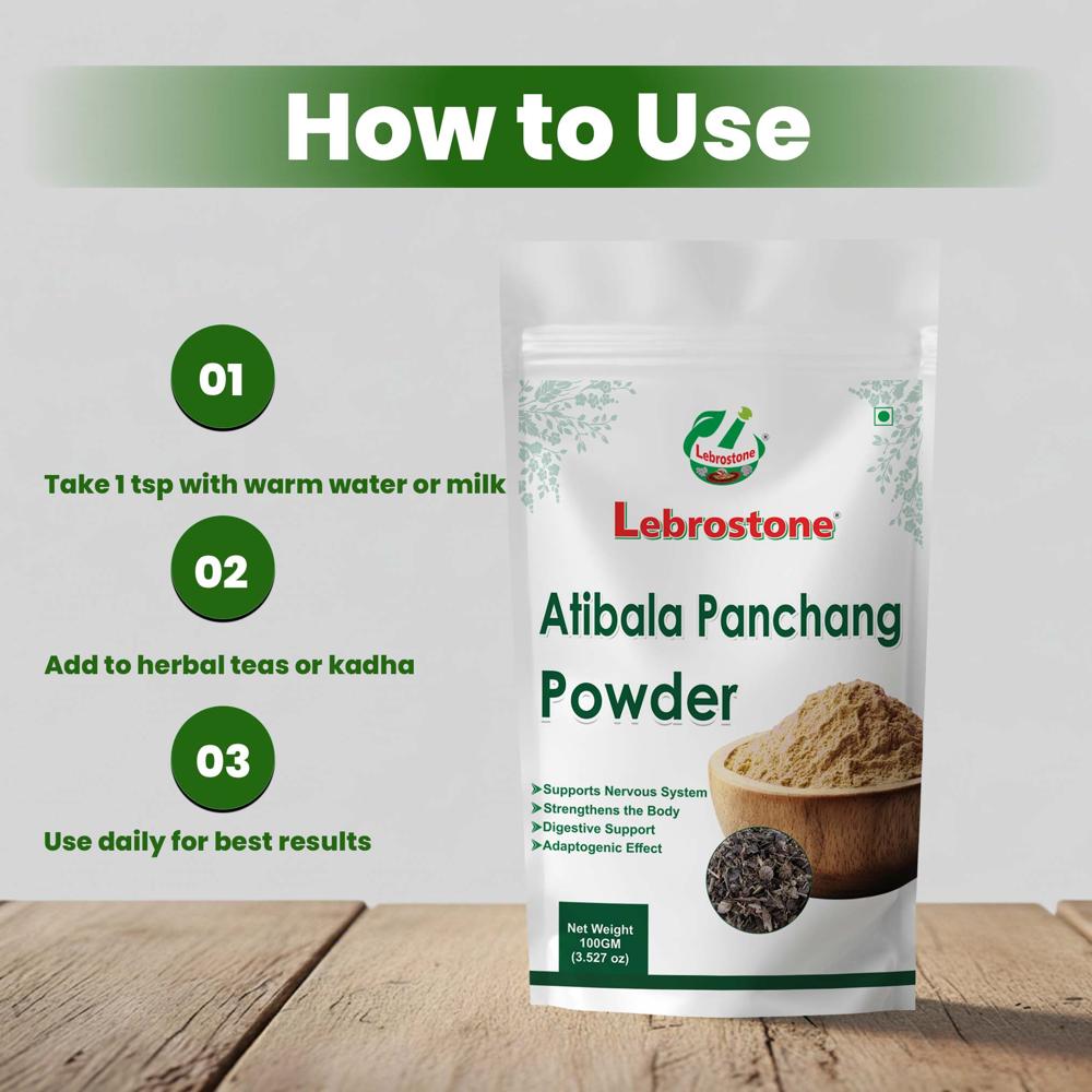 Lebrostone Atibala Panch Powder | Supports Joints, Bones, Skin, Digestion & Respiratory Health(100g)