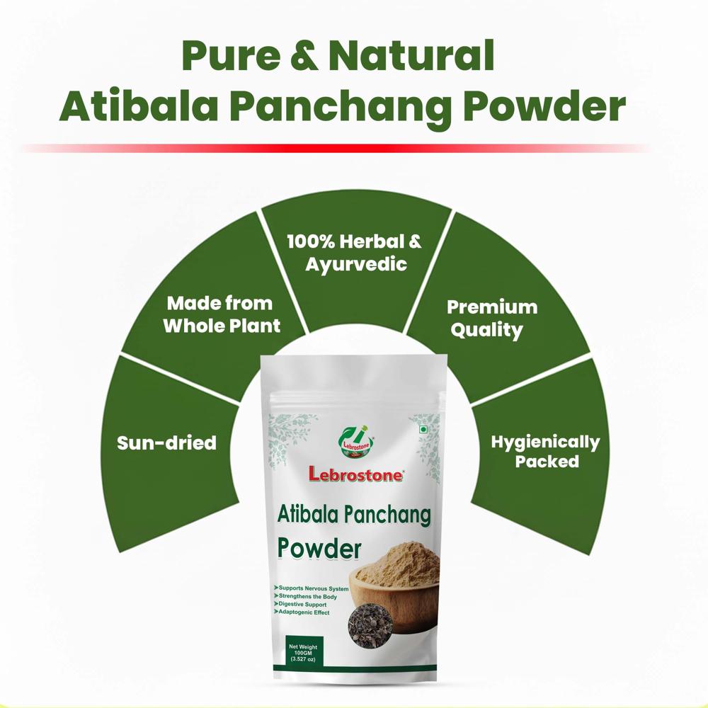 Lebrostone Atibala Panch Powder | Supports Joints, Bones, Skin, Digestion & Respiratory Health(100g)