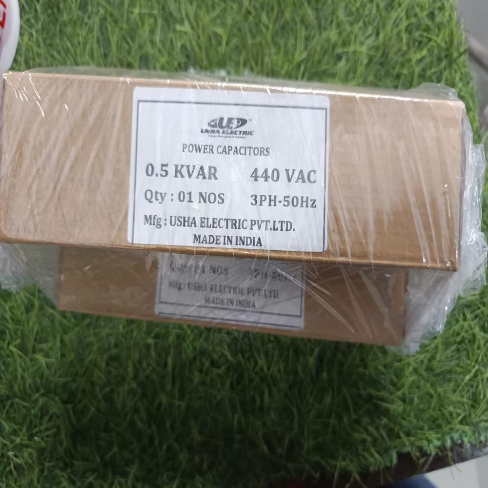USHA ELECTRIC MAKE 0.5 Kvar 440 Volt 3 Phase Cylindrical Type Capacitor