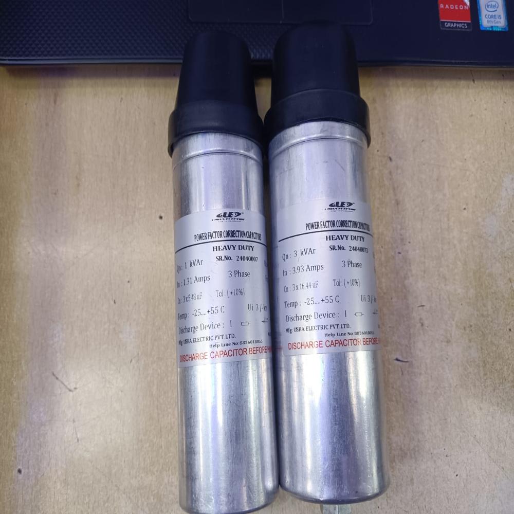 1 Kvar 440 Volt 3 Phase Cylindrical Type Capacitor