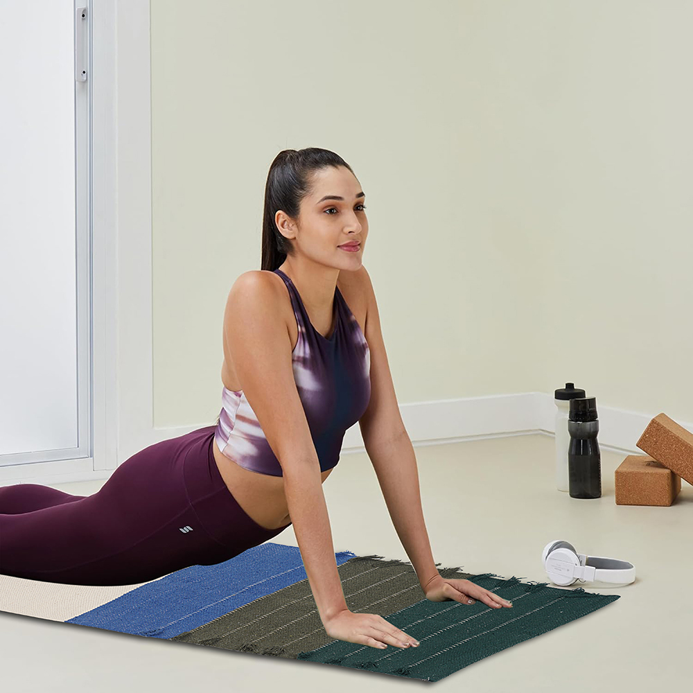 Non Slip Cotton Yoga Mat - Load Capacity: Up To 120 Kg Kilograms (Kg)