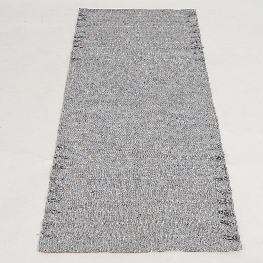 Grey Cotton Yoga Mat