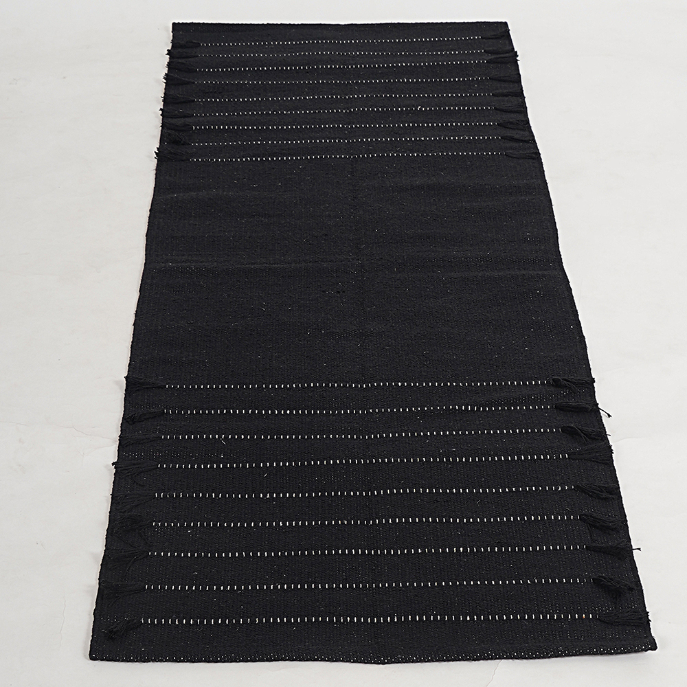 Black Cotton Yoga Mat