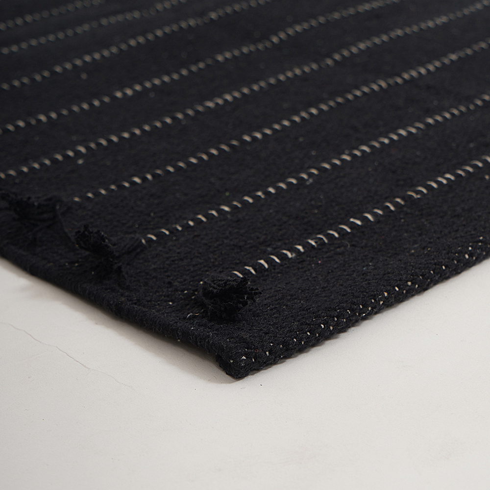 Black Cotton Yoga Mat
