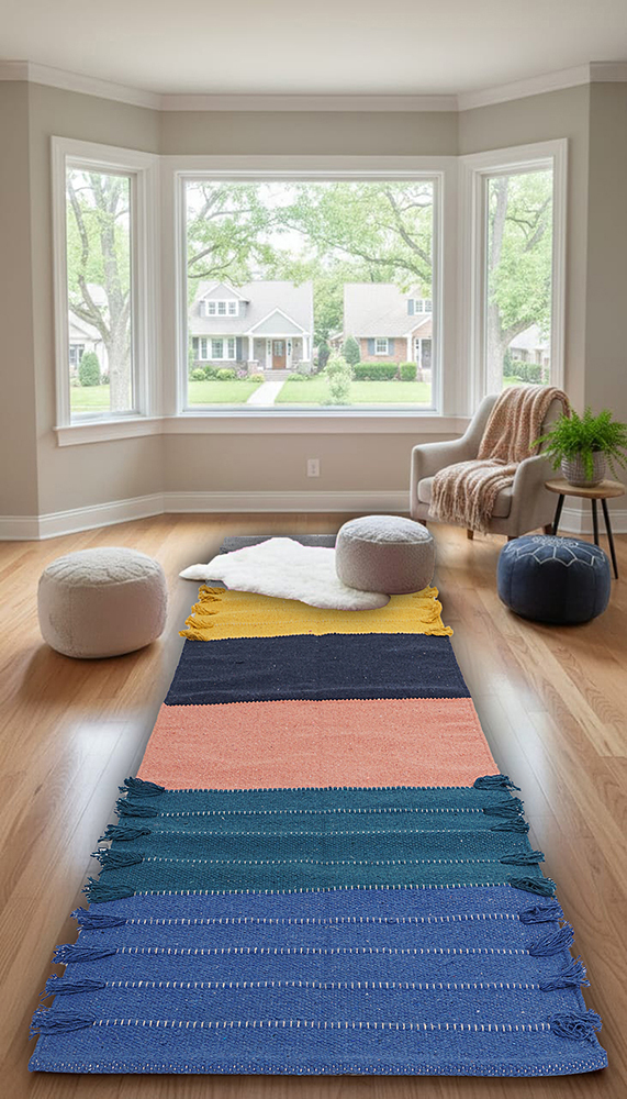 Multicolor Cotton Yoga Mat