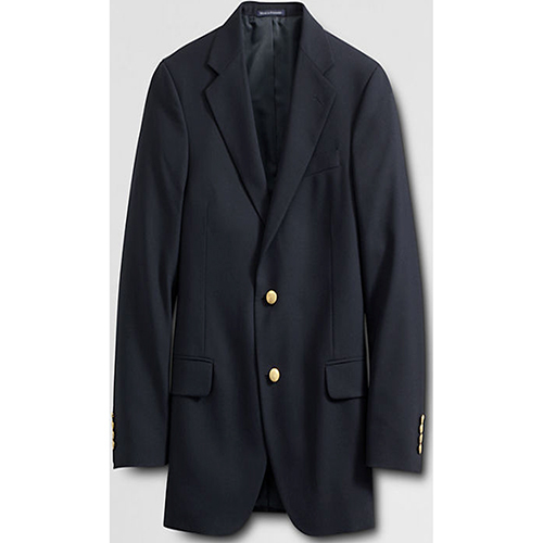 Navy Blue Tailored Fit Hopsack Blazer