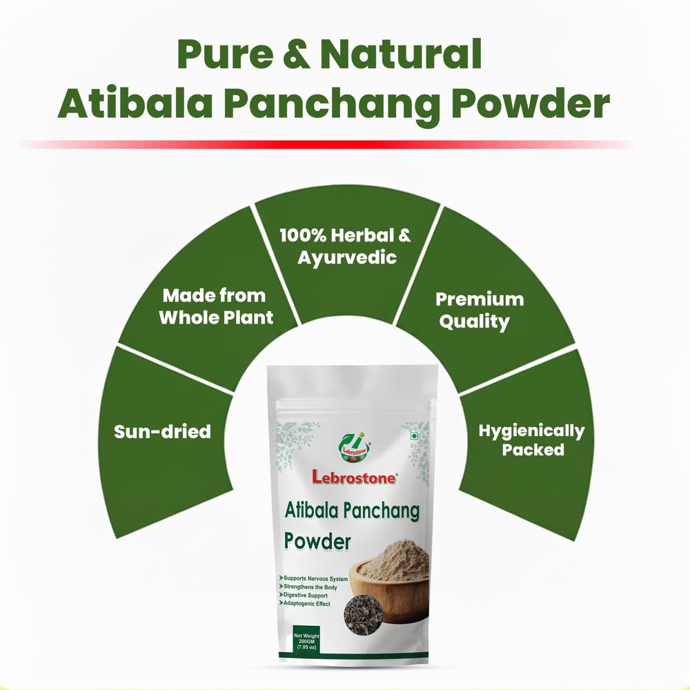 Lebrostone Atibala Panch Powder | Supports Joints, Bones, Skin, Digestion & Respiratory Health(200g)