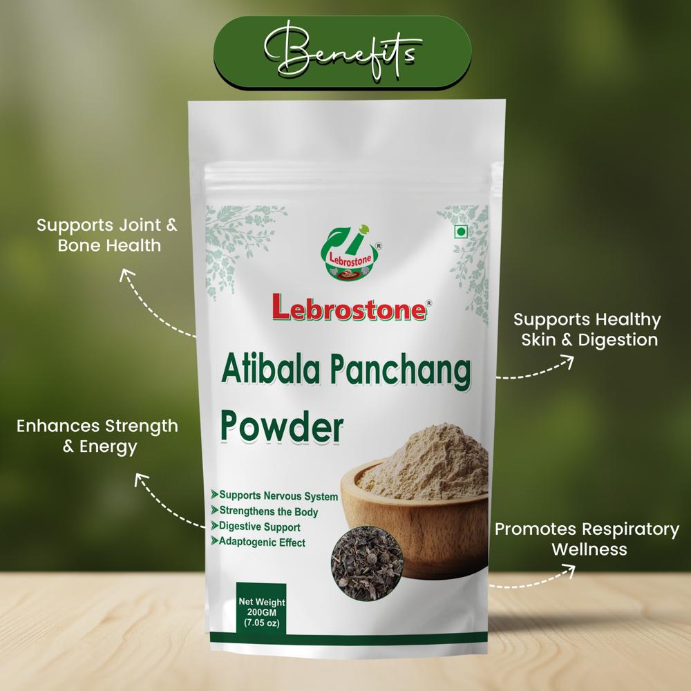 Lebrostone Atibala Panch Powder | Supports Joints, Bones, Skin, Digestion & Respiratory Health(200g)