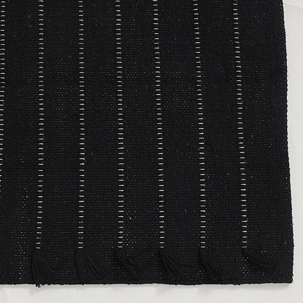 Black Cotton Yoga Mat