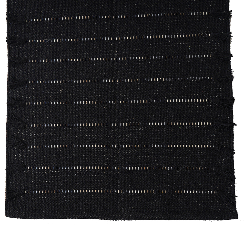 Black Cotton Yoga Mat